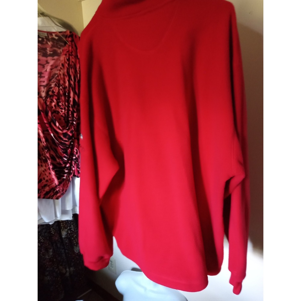 US Polo Assn Mens Quarter Zip Fleece Pullover Red Large Embroidered Logo - Picture 12 of 12